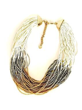 TALBOTS | Mixed Metals Beaded Ombré Beauty | NWOT